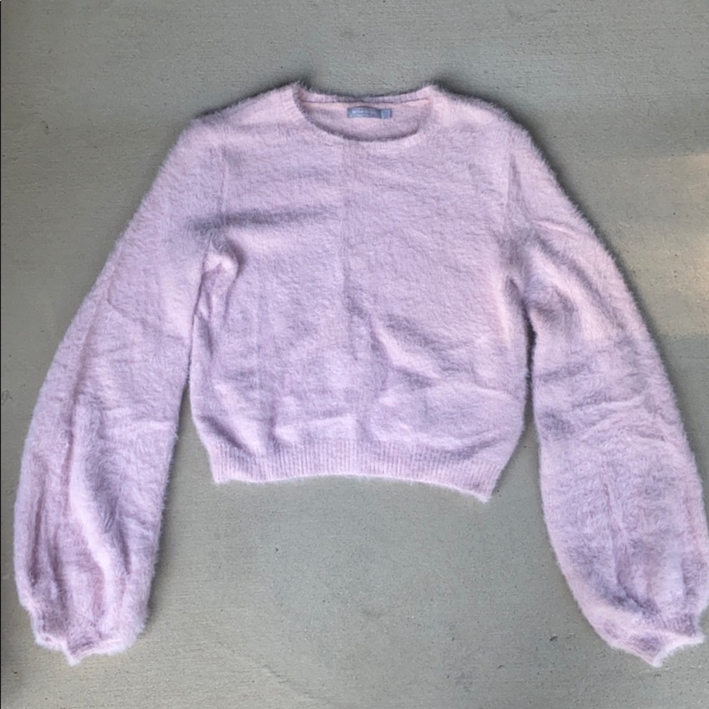 Berhska Pink Ballon Sleeve Sweater XS
